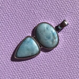 Larimar Ocean Goddess Sterling Silver Pendant